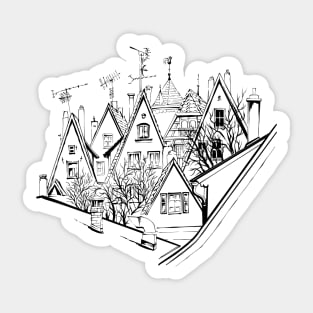 Medieval old town of Rothenburg ob der Tauber, Bavaria, Germany Sticker